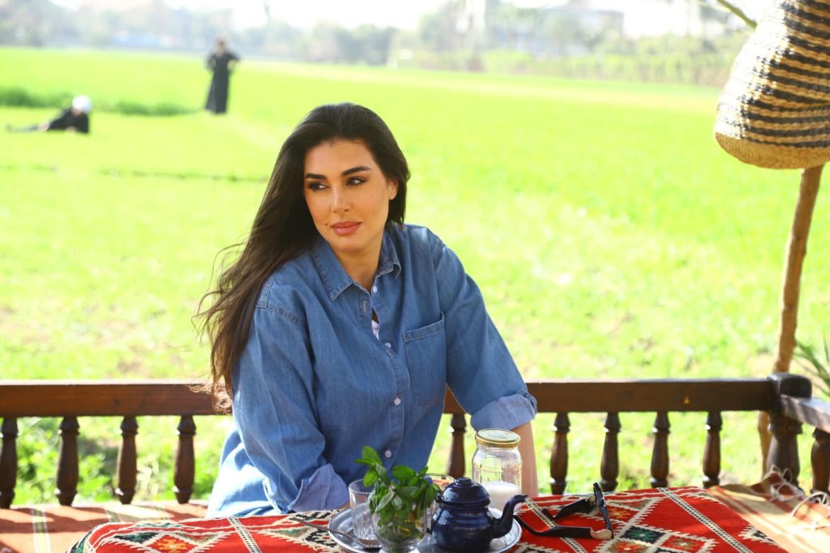 ياسمين صبري في كواليس مسلسل رحيل - رمضان 2024