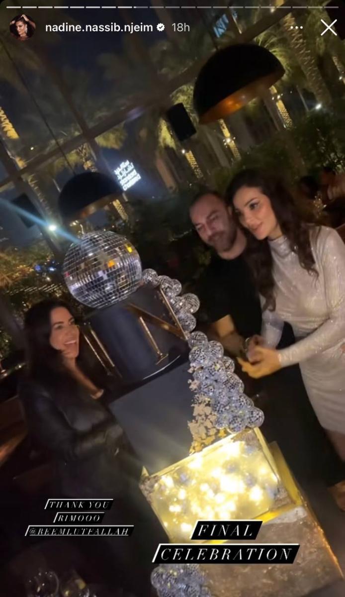 مجدداً خطيب نادين نجيم يحتفل بـ عيد ميلادها وعيد الحب في دبي 