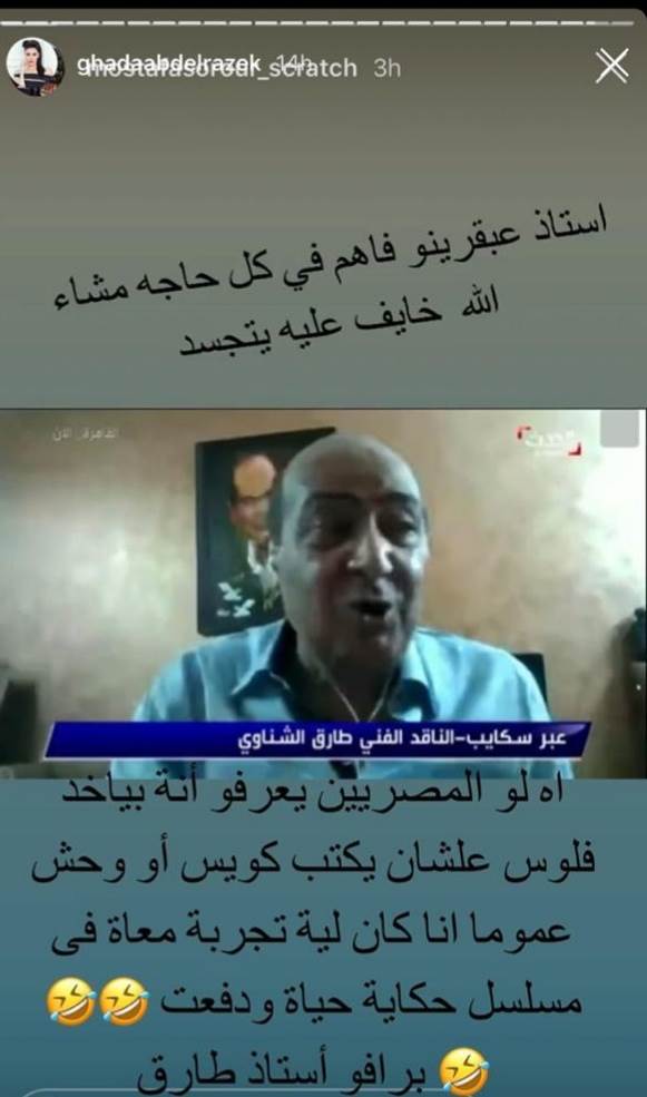 غادة عبد الرازق تنتقد طارق الشناوي