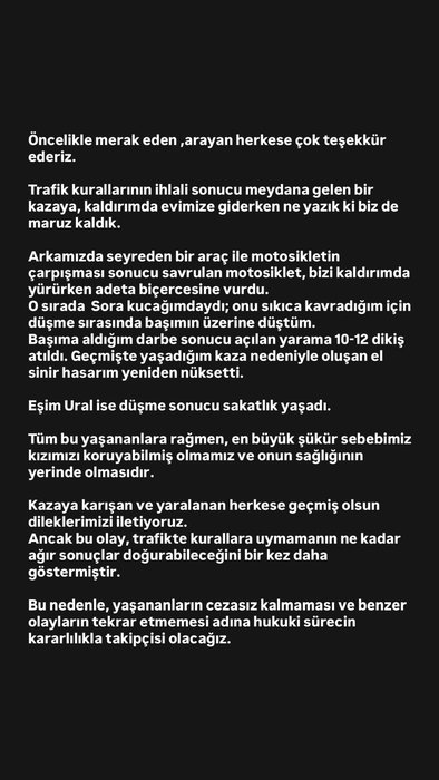 أول تعليق لإيرام هيلفاجي أوغلو بعد الحادث المروري في إسطنبول