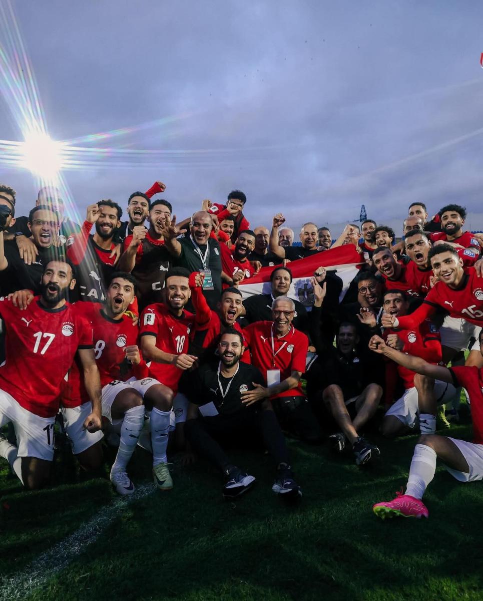 احتفال منتخب مصر 