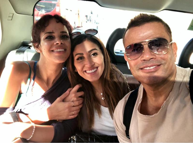 عمرو دياب و دينا الشربيني و نور عمرو دياب