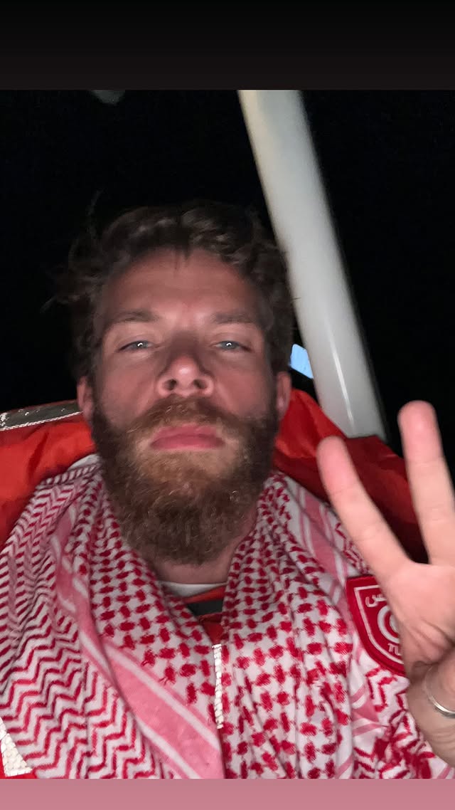 محمد مراد - Mohamed Mrad - أسطول الصمود - Global Sumud Flotilla - غزة - Gaza - تونس - Tunisia - ميكينو - Mikeno - السفن الإنسانية - Humanitarian Ships - البحرية الإسرائيلية - Israeli Navy - ميناء أشدود - Ashdod Port - المعتقلين التونسيين - Tunisian Detainees - القانون الدولي - International Law - فيسبوك - Facebook - إنستغرام - Instagram