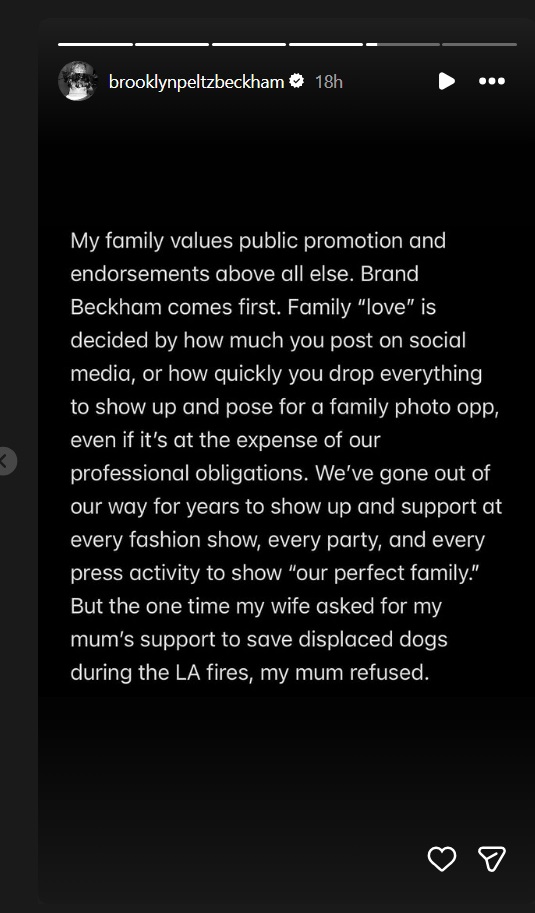 بروكلين بيكهام Brooklyn Beckham - نيكولا بيلتز بيكهام Nicola Peltz Beckham - ديفيد بيكهام David Beckham - فيكتوريا بيكهام Victoria Beckham - خلاف عائلة بيكهام - زفاف بروكلين بيكهام - رسالة بروكلين بيكهام إنستغرام - عائلة Beckham - أخبار هوليوود Hollywood news - مشاهير هوليوود - London لندن - Los Angeles لوس أنجلوس - Marc Anthony مارك أنطوني