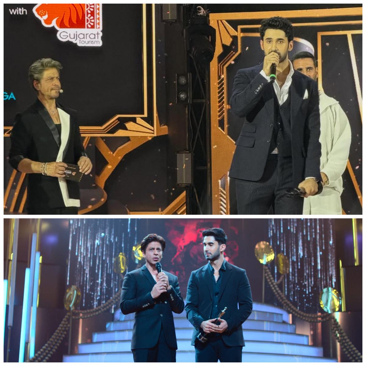 شاروخان - Shah Rukh Khan - جوائز فيلمفير 2025 - Hyundai Filmfare Awards 2025 - كاران جوهر - مانيش بول - كريتي سانون - أكشاي كومار - جايا باتشان - أحمد أباد - Gujarat Tourism - EKA Arena - Kankaria Lake - Pathaan - إطلالة شاروخان - السجادة الحمراء بوليوود - حفل فيلمفير - نجوم بوليوود