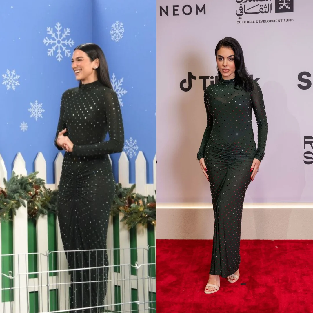 جورجينا رودريغيز ودوا ليبا بالفستان نفسه 