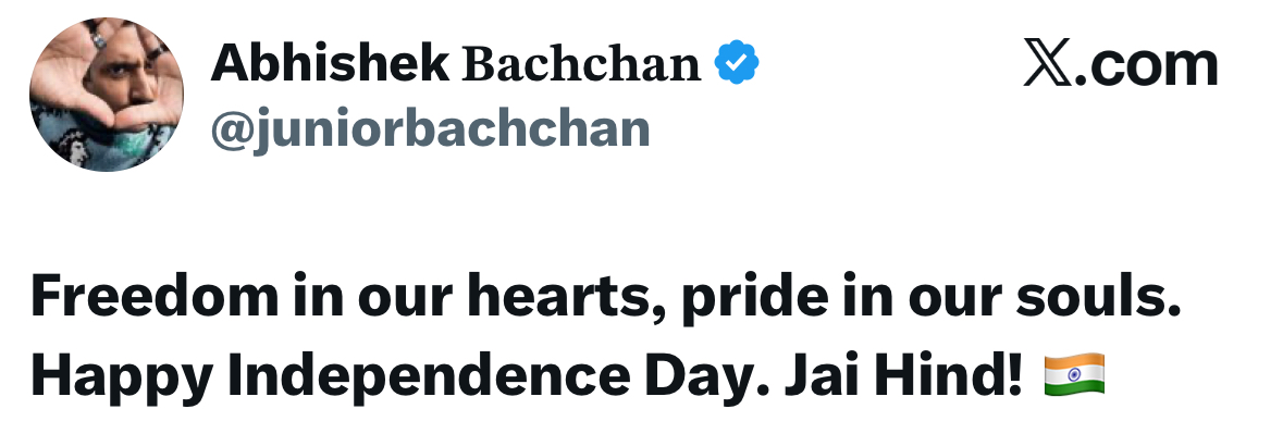 Bollywood India independence 