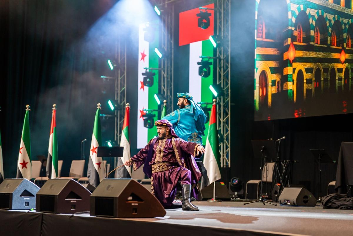 أسعد فضة - ياسر العظمة - تكريم الفنانين السوريين - الجالية السورية في الإمارات - الإمارات تحب سوريا - الشيخ نهيان بن مبارك - التراث السوري - الثقافة السورية - إكسبو دبي - فعاليات دبي - الفن السوري - الدراما السورية - العلاقات الإماراتية السورية - ماج القابضة - مجموعة سنكري - التراث والفنون السورية