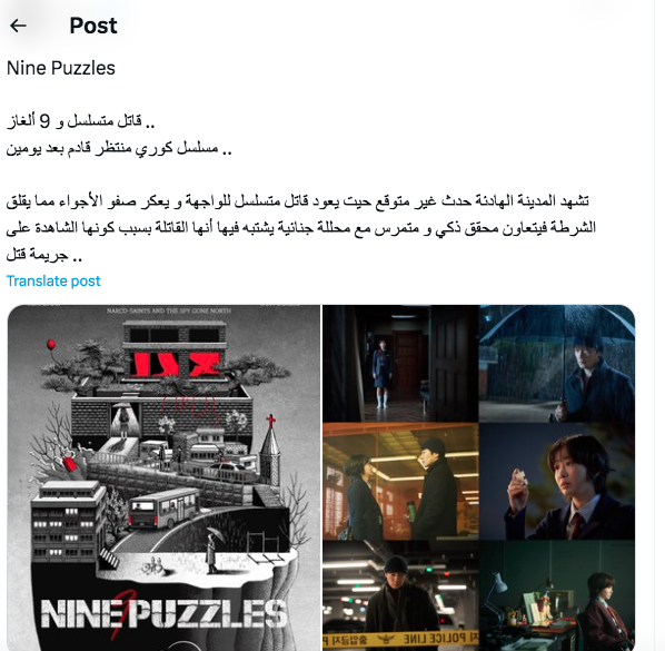 مسلسل Nine Puzzles - تسعة ألغاز