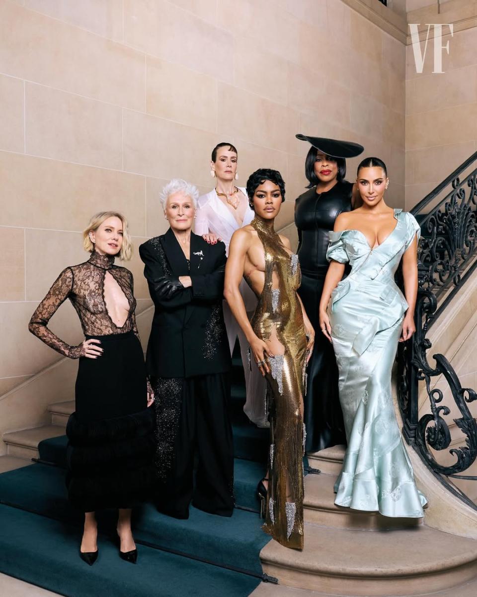 مسلسل ملكات العدل Disney Plus - Sarah Paulson سارة بولسن - Teyana Taylor تيانا تايلور - Kim Kardashian كيم كارداشيان - Glenn Close غلين كلوز - مسلسل قانوني جديد - دراما محاماة - Ryan Murphy راين ميرفي - كواليس ملكات العدل - مقابلة سارة بولسن وتيانا تايلور