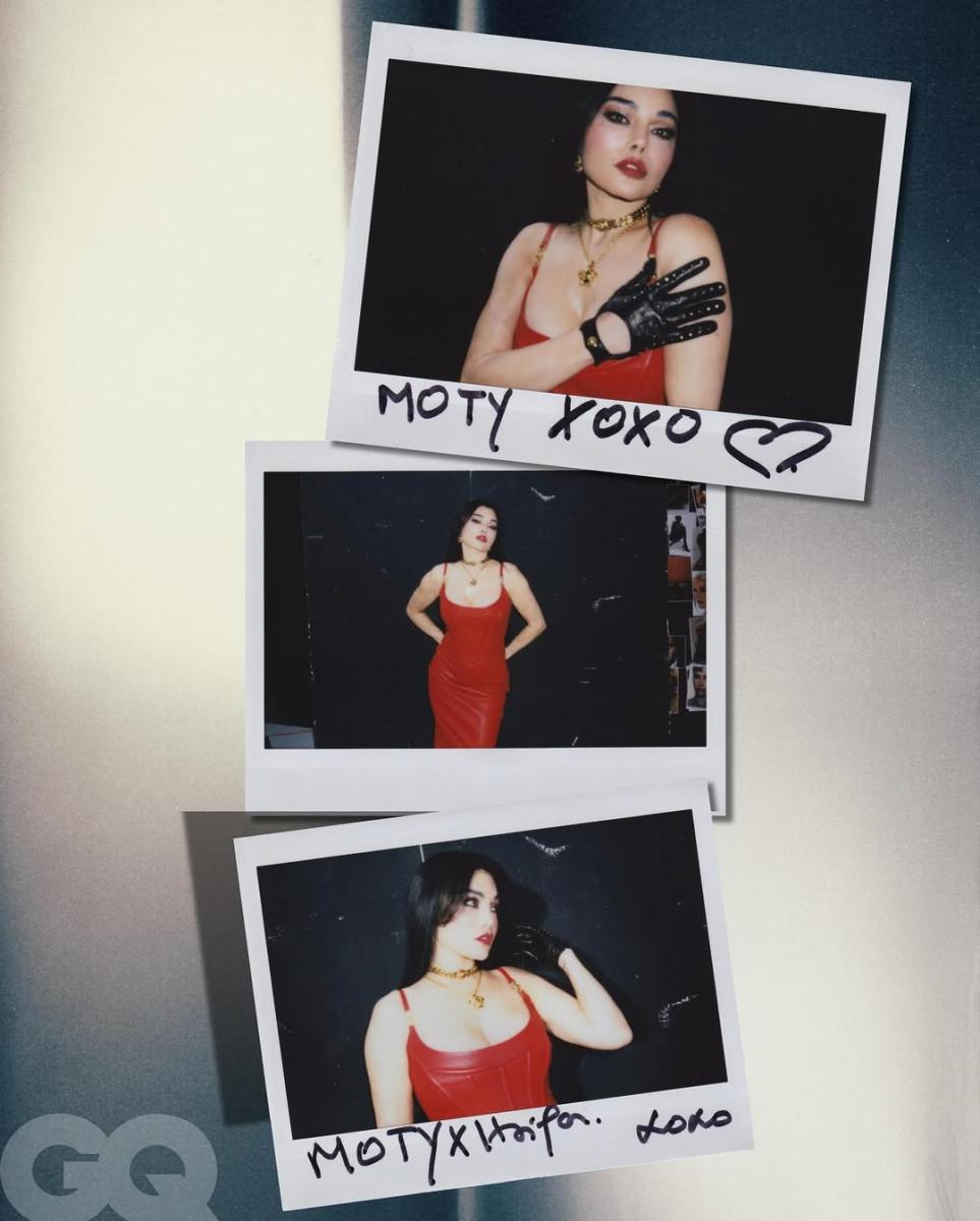 هيفاء وهبي بفستان أحمر طويل من فرساتشي