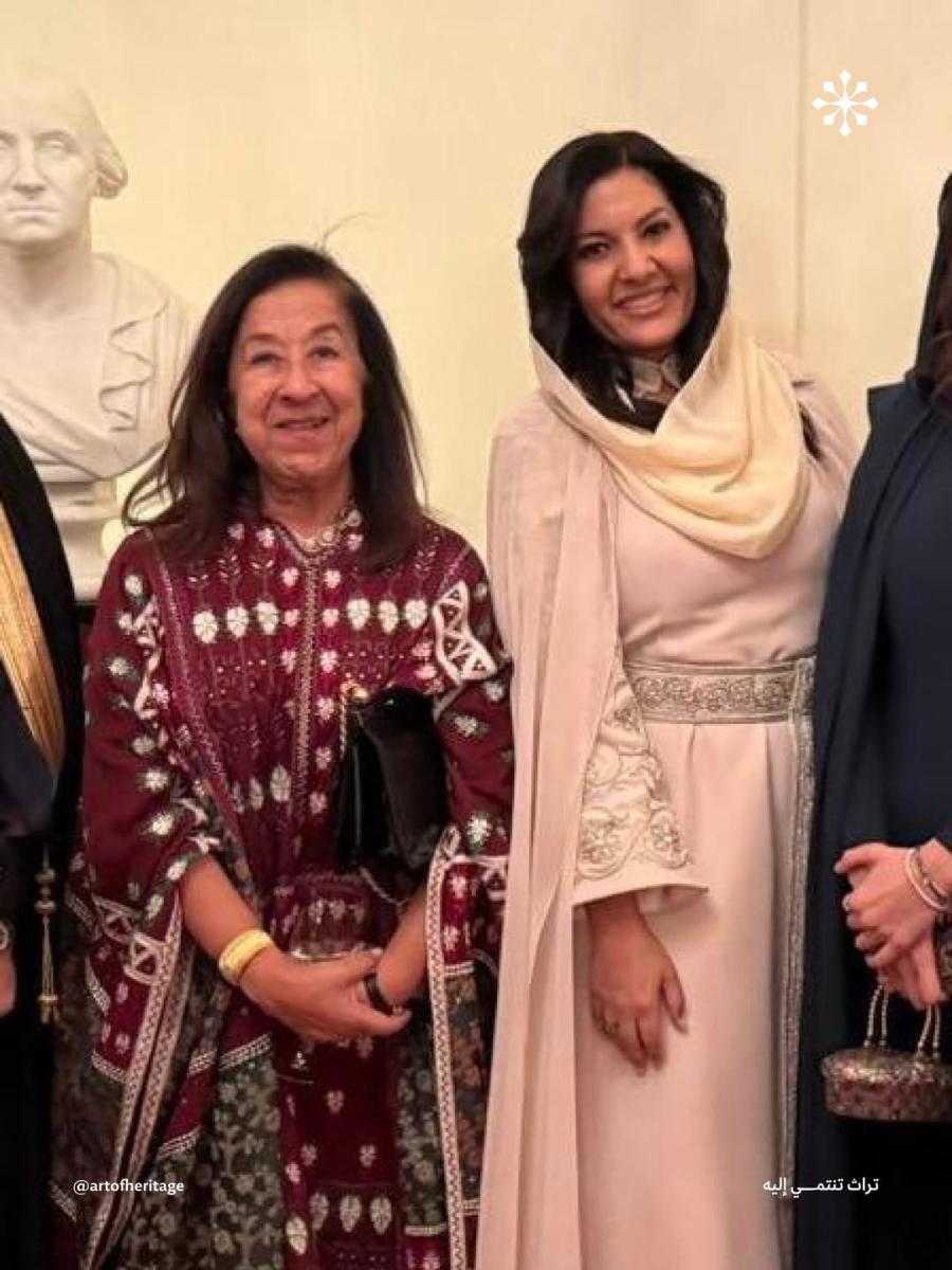 الأميرة ريما بفستان بهوية سعودية من دار الهنوف