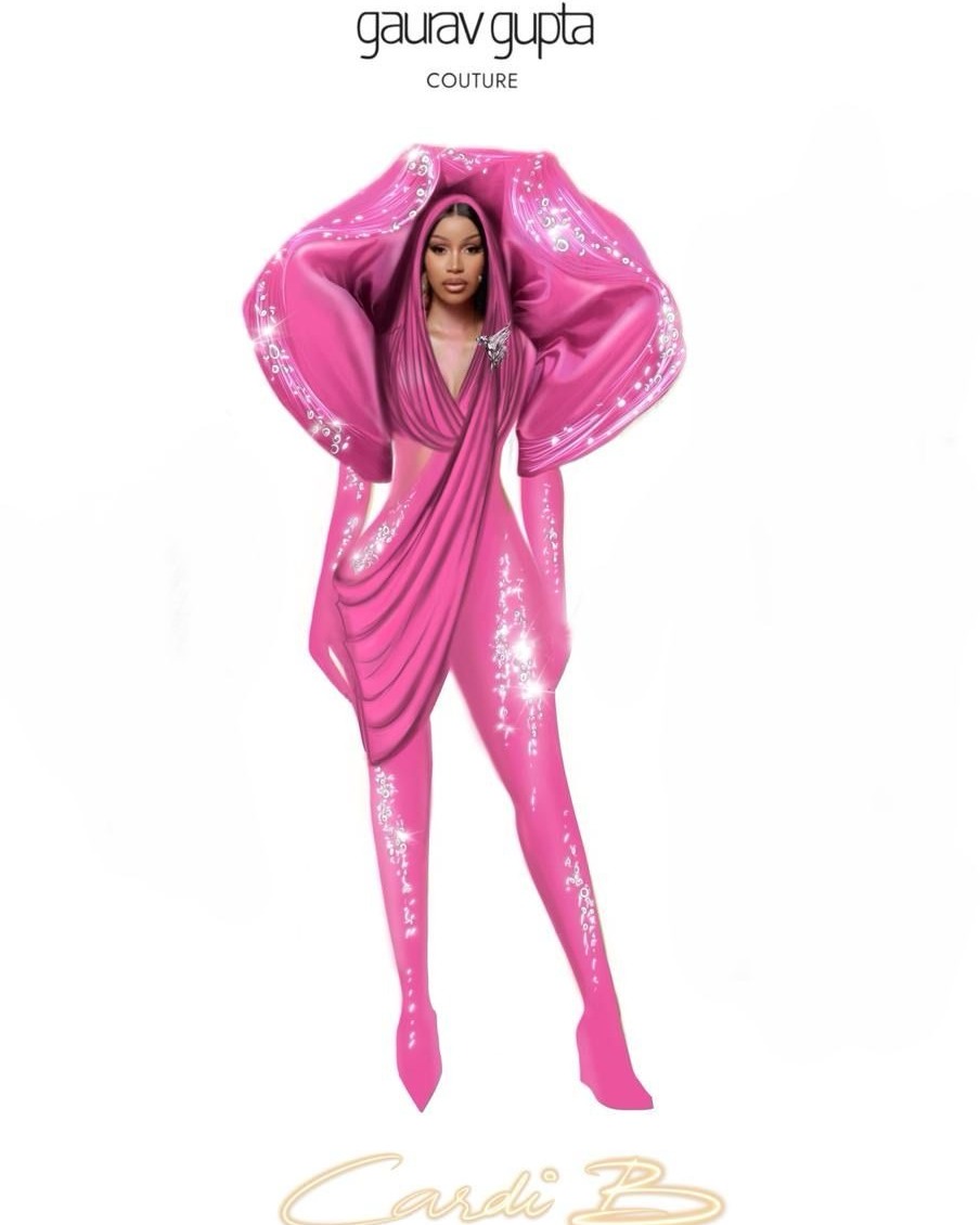 كاردي بي بتصميم مخصص يحتفي بالثقافة والهوية من غوراف غوبتا