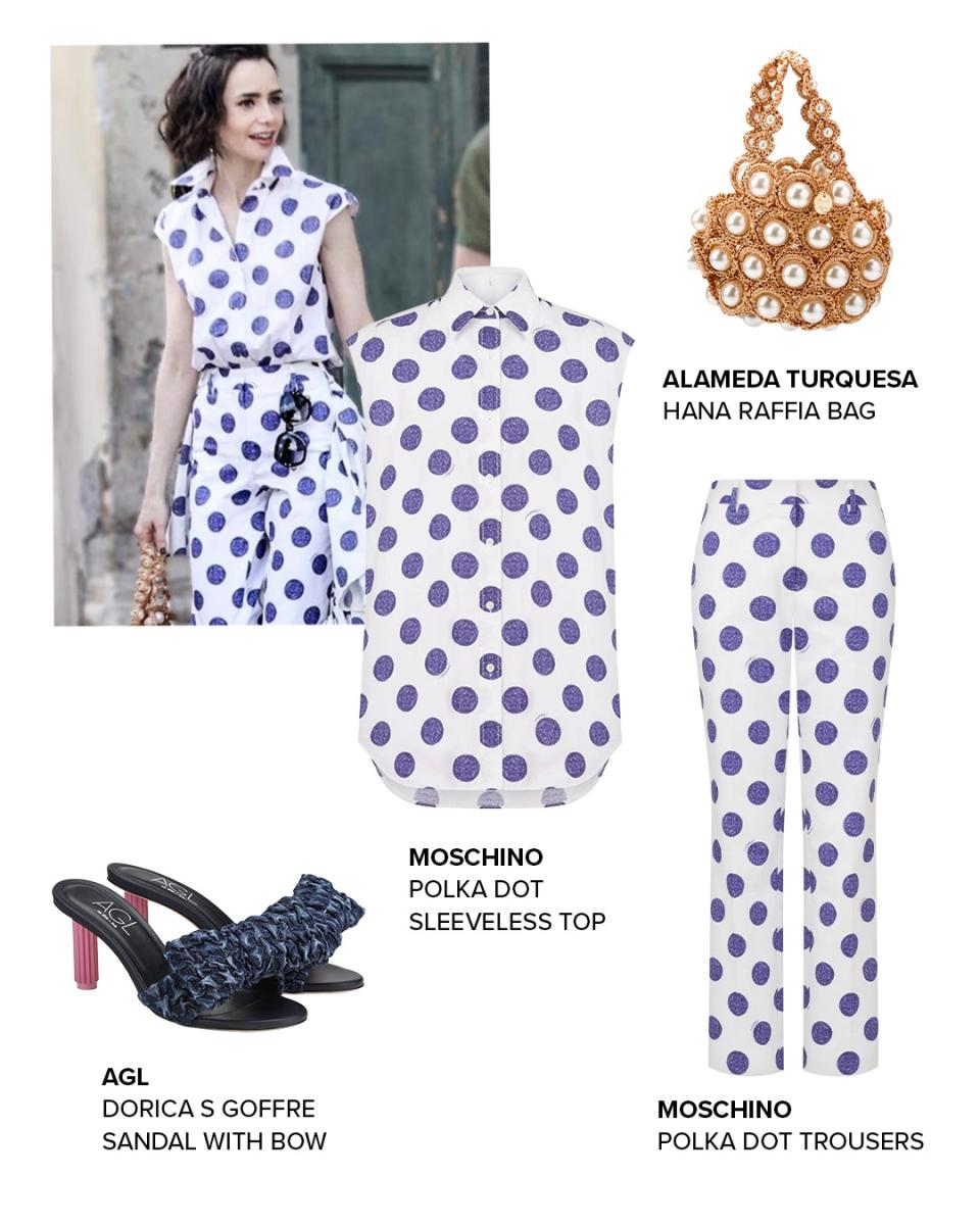 طقم البولكا دوتس من Moschino