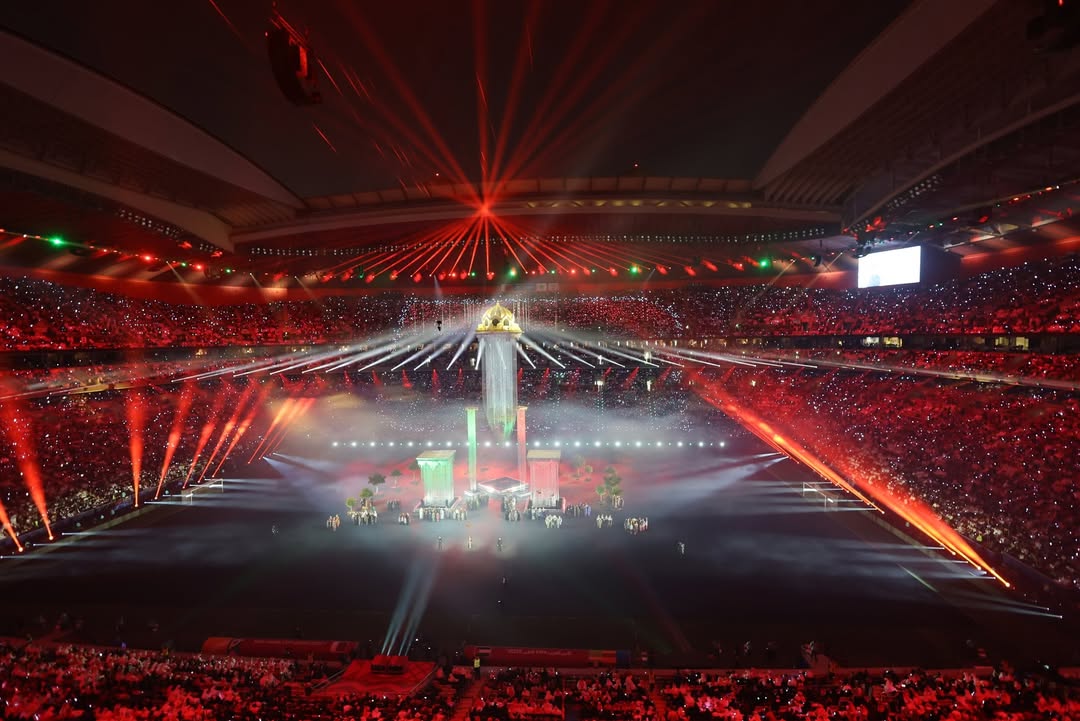 افتتاح كأس العرب قطر 2025 - محمد شاكر - رشيد عساف - جيرمي آيرونز Jeremy Irons - أوبريت النشيد العربي - استاد البيت الخور - حفل افتتاح كأس العرب - كتارا ستوديوز - منتخبات عربية - تميم بن حمد - جياني إنفانتينو