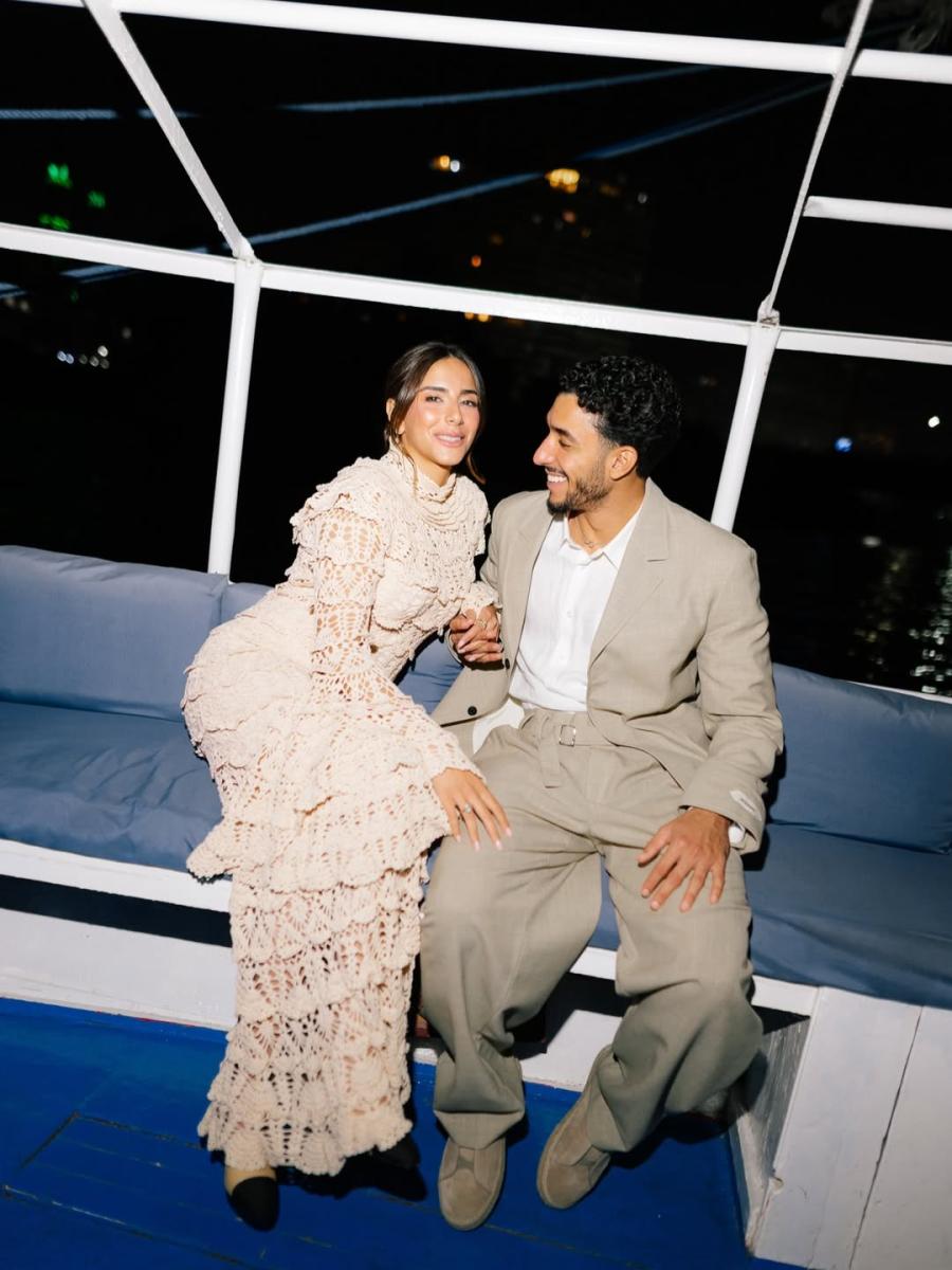 عمر مرموش - Omar Marmoush engagement - جيلان الجباس Jailan El Gabbas - خطوبة مرموش - زوجة عمر مرموش - جولي مرموش - أخبار كرة القدم المصرية - لاعب منتخب مصر - Bundesliga news - Egyptian football star