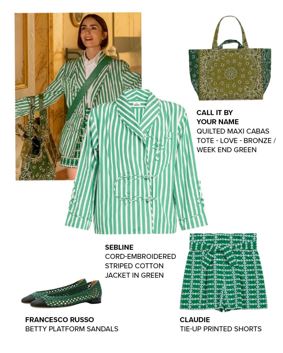 إطلالات Emily in Paris: موضة النقشات من أشهر الماركات