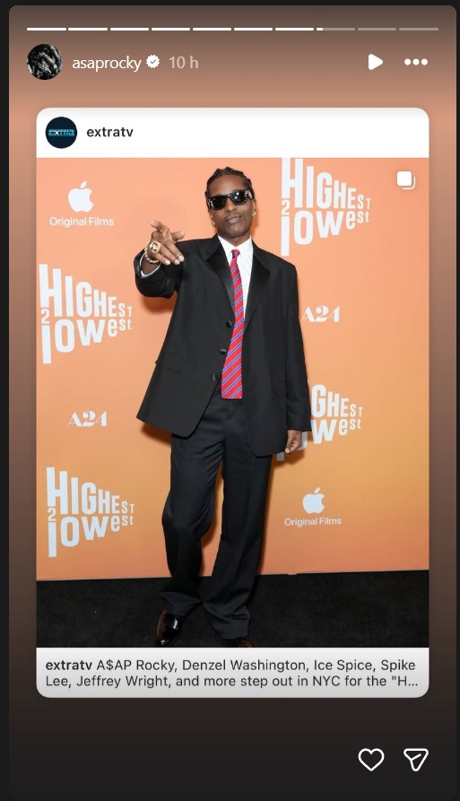 دينزل واشنطن - Denzel Washington - سبايك لي - Spike Lee - آيساب روكي - A$AP Rocky - آيس سبايس - Ice Spice - فيلم A24 - Apple TV+ - نيويورك - New York - أكيرا كوروساوا - Akira Kurosawa - High and Low - Inside Man - جيفري رايت - Jeffrey Wright - Do the Right Thing - Brooklyn Academy of Music - فيلم إثارة جريمة - موسيقى - Judy Collins - Chance the Rapper - برنت فاياز - Brent Faiyaz - سوزان كيليشي واتسون - Susan Kelechi Watson
