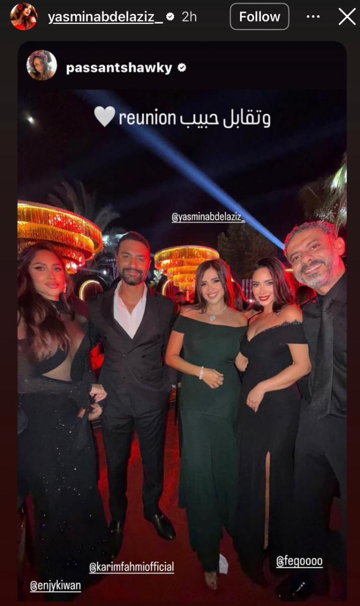 نجوم الفن يشاركون هادي الباجوري وهايدي خالد احتفالهما بزفافهم