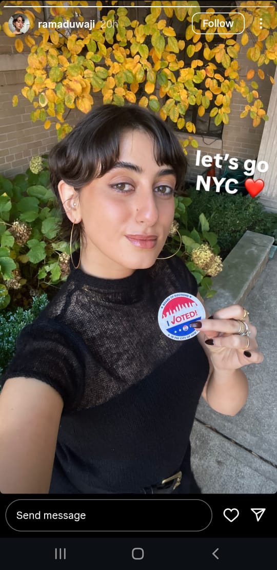 زهران ممداني - Zohran Mamdani - راما دواجي - Rama Duwaji - نيويورك - New York - عمدة نيويورك 2025 - New York Mayor 2025 - أول عمدة مسلم في نيويورك - first Muslim mayor of New York - فوز زهران ممداني - Zohran Mamdani victory - زوجة زهران ممداني - Zohran Mamdani wife - فنانة سورية أمريكية - Syrian American artist