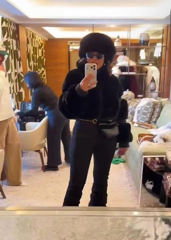 اطلالة هدى قطان على الثلج 