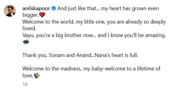 سونام كابور - Sonam Kapoor baby - أناند أهوجا - Anand Ahuja - ريا كابور - Rhea Kapoor - أنيل كابور - Anil Kapoor - Sonam Kapoor second child - Bollywood celebrities reactions - Vayu Kapoor - Sonam Kapoor family - Bollywood news 2026