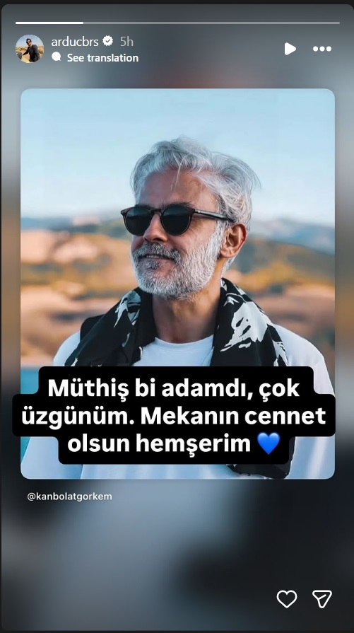 كانبولات غوركيم أرسلان - وفاة كانبولات غوركيم أرسلان - نجوم تركيا - بوراك أوزجيفيت - توبا بويوكستون - باريش أردوتش - بولنت إينال - دينيز تشاكير - جليل نالجاكان - مسلسل بويراز كارايل