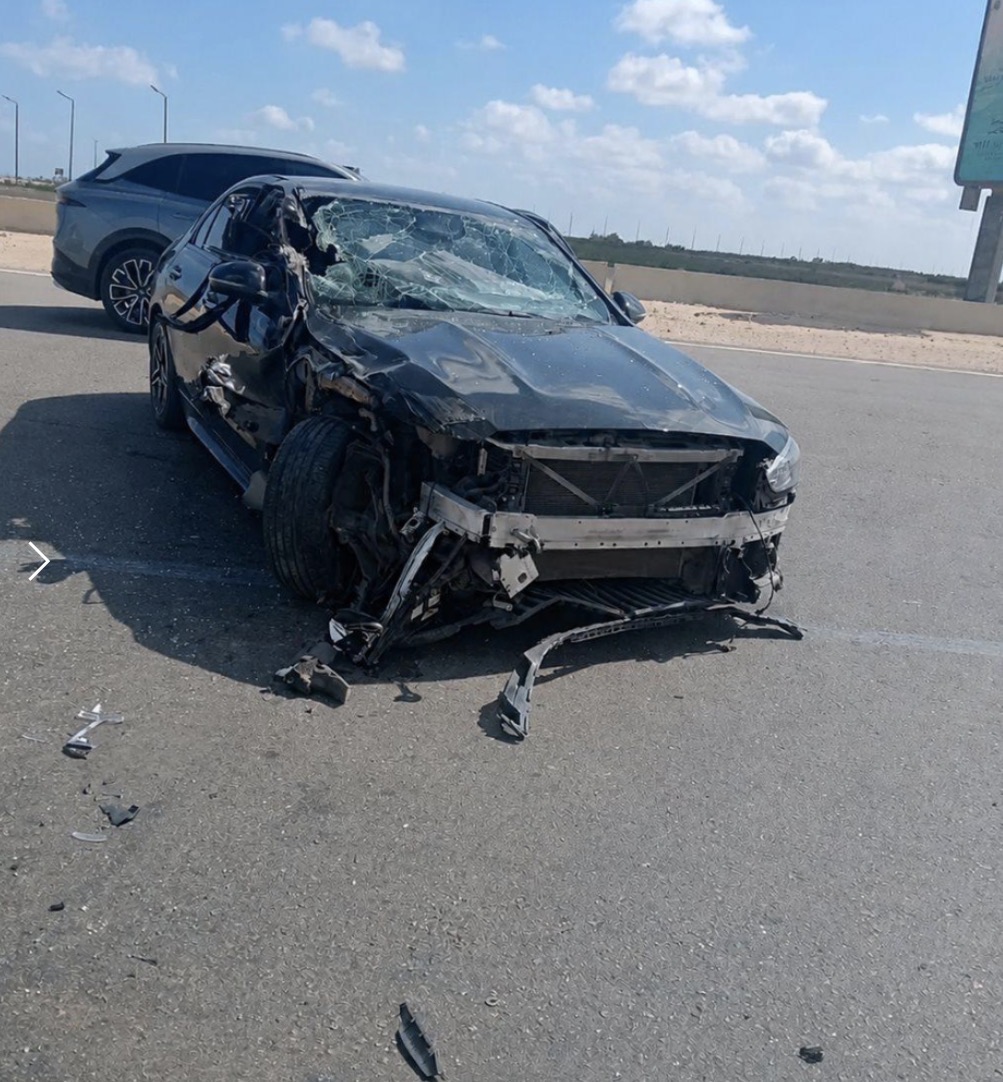 سيارة بهاء سلطان بعد حادث السير