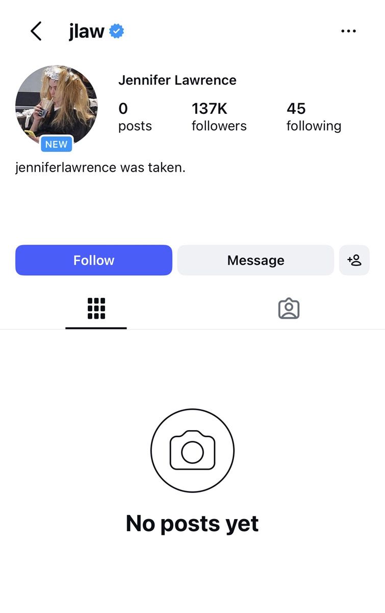 جينيفر لورانس، Jennifer Lawrence، جينيفر لورانس إنستغرام، Jennifer Lawrence Instagram، حساب جينيفر لورانس، JLaw، جينيفر لورانس انستغرام، نجوم هوليوود، أخبار هوليوود