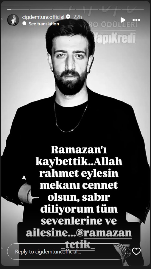 رمضان تيتيك - Ramazan Tetik - حلم أشرف - Eşref R&uuml;ya - وفاة ممثل تركي - مسلسلات تركية - شاتاي أولسوي - ديميت أوزدمير - أخبار الدراما التركية