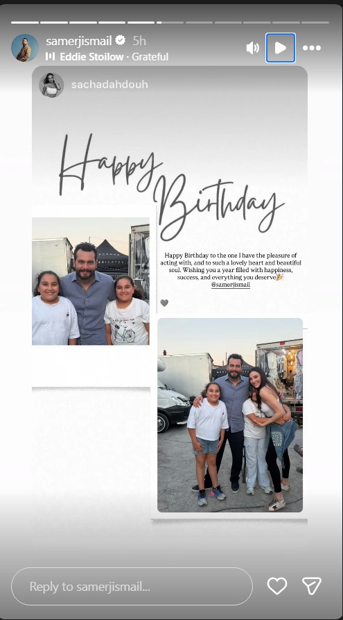 فاليري أبو شقرا، سامر إسماعيل، حب أعمى، عيد ميلاد سامر إسماعيل، فاليري أبو شقرا وسامر إسماعيل، كواليس حب أعمى، مايا زوجة سامر إسماعيل، أيمن عبد السلام، ساشا دحدوح، يامن الحجلي، فوزي المتعب