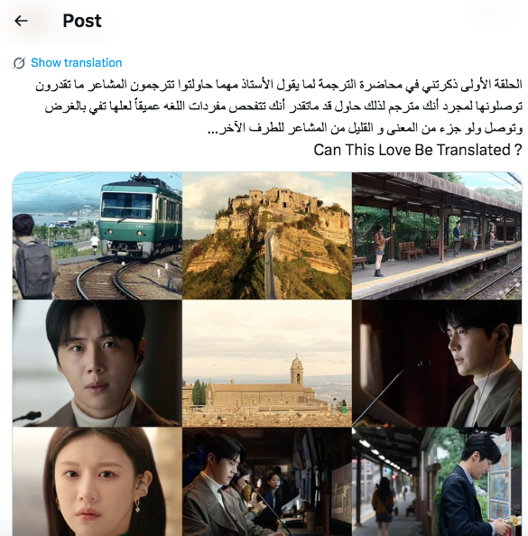 مسلسل هل يمكن ترجمة هذا الحب - Can This Love Be Translated