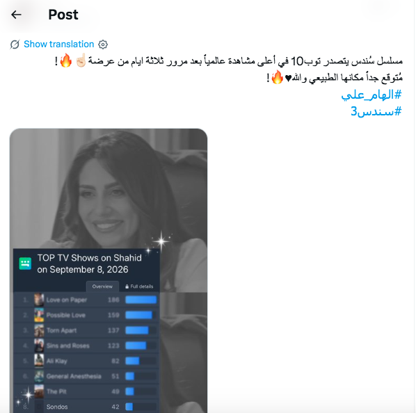 حلقات مسلسل سندس من 1 لـ 4