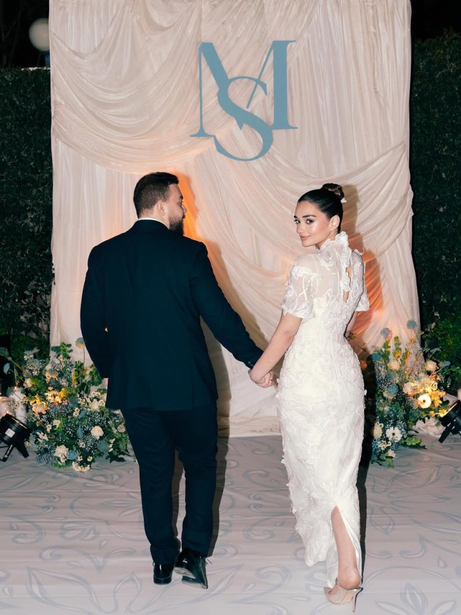 الصور الأولى من خطوبة ملك أحمد زاهر و شريف الليثي