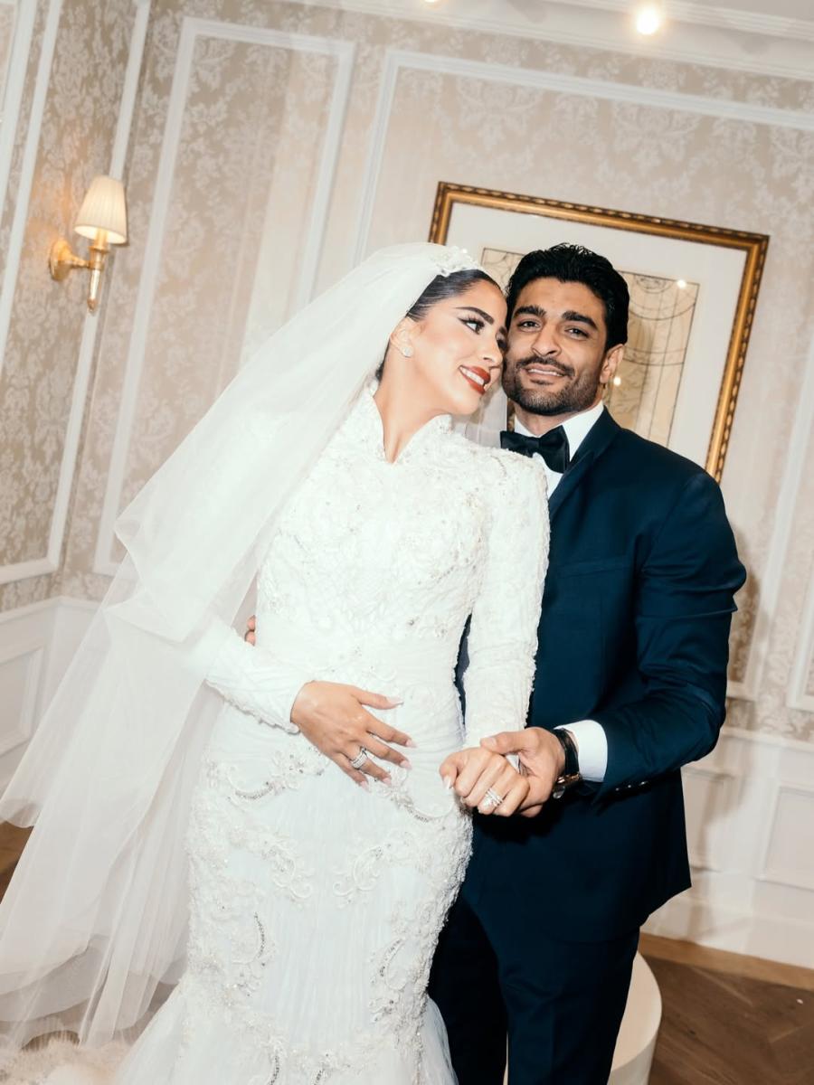 مريم فريد - محمود سبيع - زفاف مريم فريد - زفاف محمود سبيع - مريم فريد ومحمود سبيع - الدوحة - ألعاب القوى القطرية - الفنون القتالية المختلطة - إيناس علي - ET بالعربي