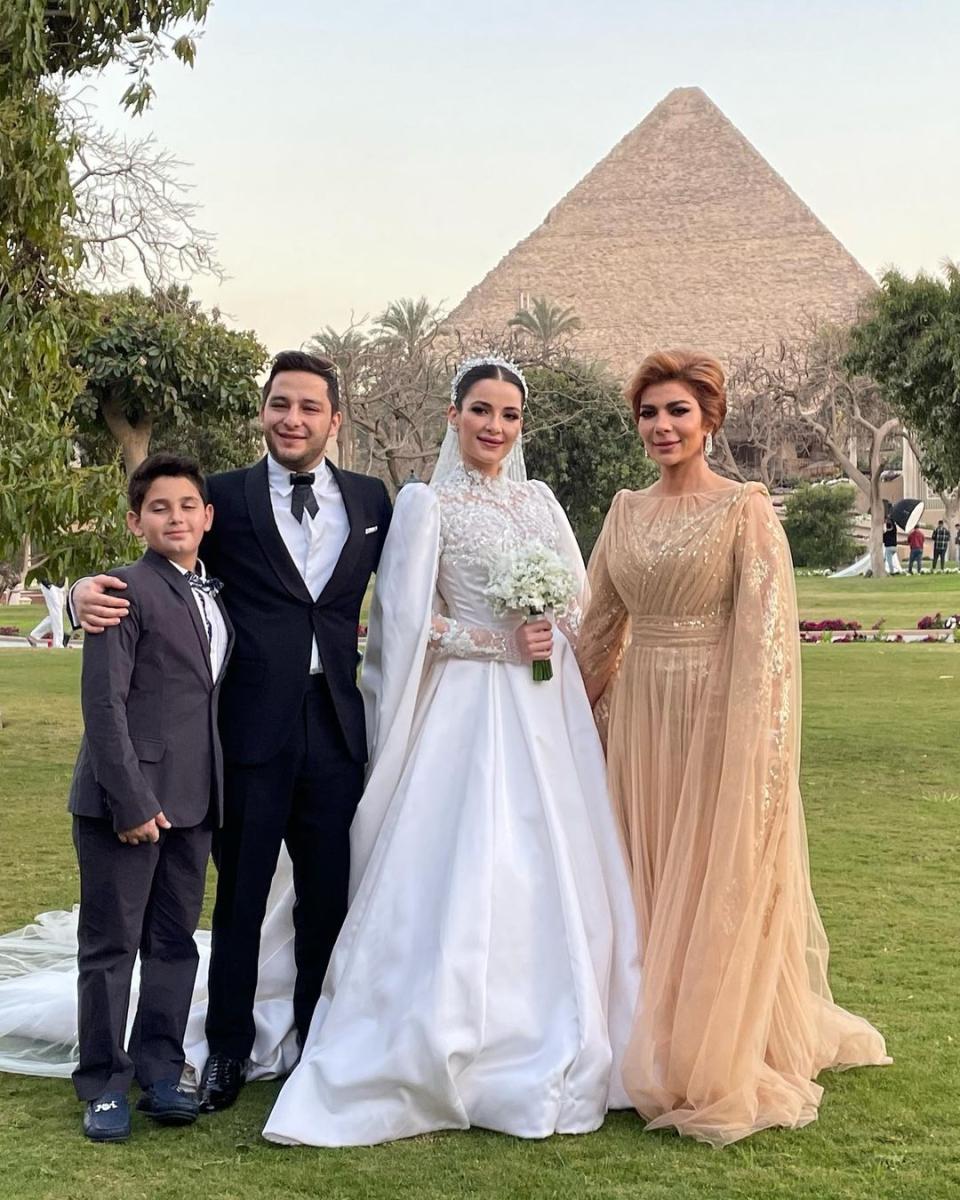 من حفل زفاف شام الذهبي - الصورة من حساب Egyptian Weddings على انستغرام