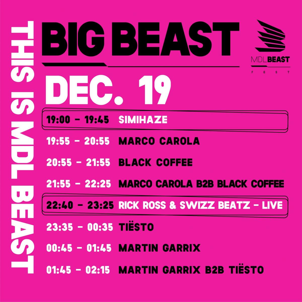 MDL beast schedule