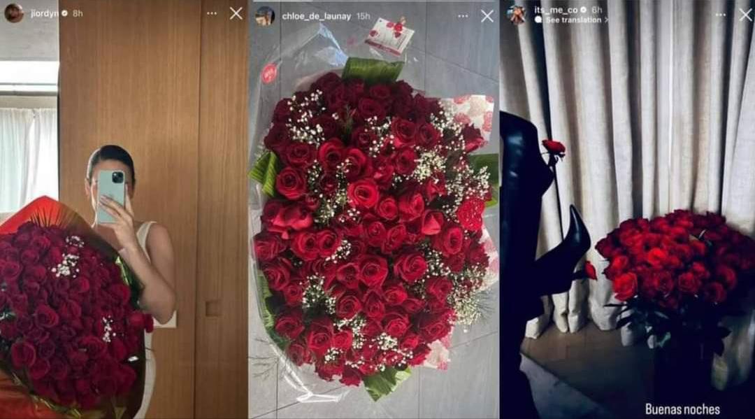كريم بنزيما يهدي الورود لحبيباته الثلاث لمناسبة عيد الحب 
