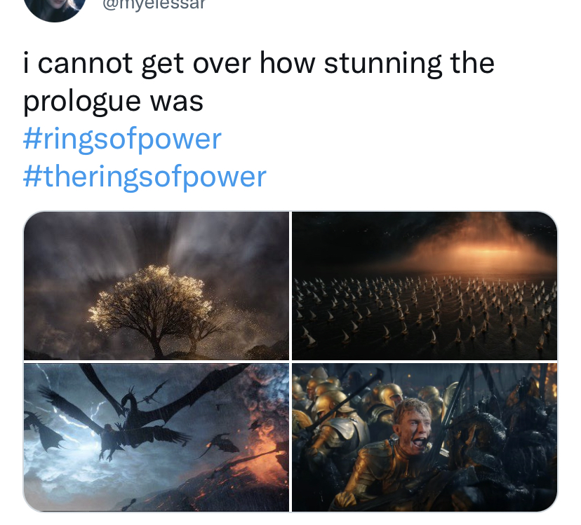 ردود الفعل على الحلقة الأولى والثانية من مسلسل "سيد الخواتم" The Lord of the Rings: The Rings of Power 
