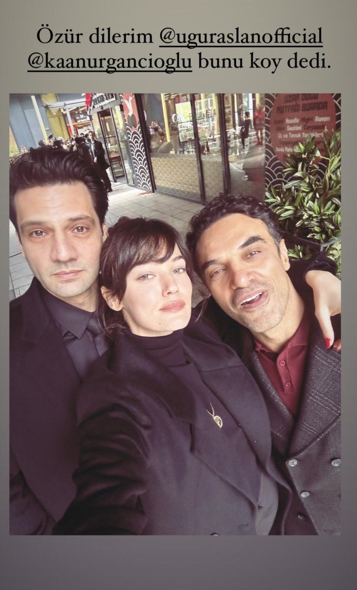 بينار دينيز قد شاركت عبر ستوري على إنستغرام صورة لها برفقة مع كآن اورغانجي اوغلو و اوغور اصلان .