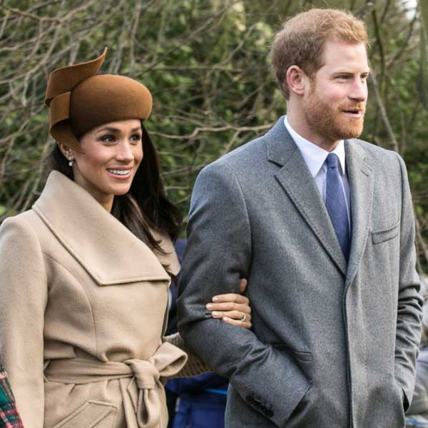 الأمير هاري Prince Harry and Meghan Markle going to church at Sandringham on Christmas Day 2017.