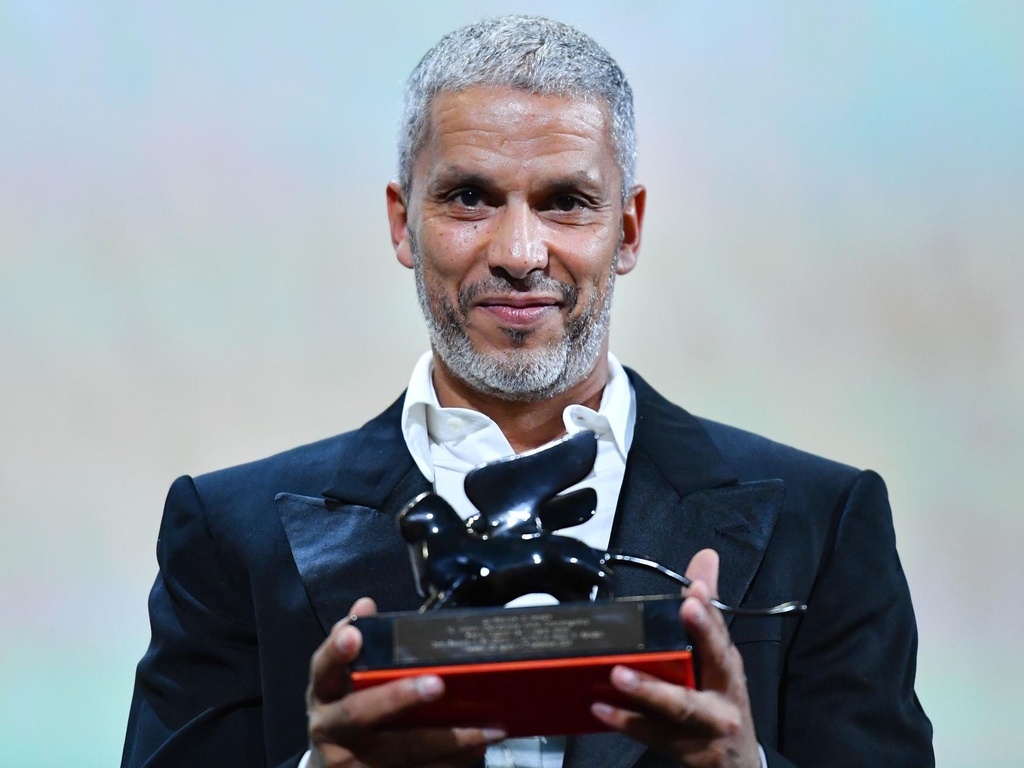 Tunisian actor Sami Bouajila holds the Orizzonti Award for Best Actor for his role in 'A Son' at the 2019 Venice Film Festival. AFP 