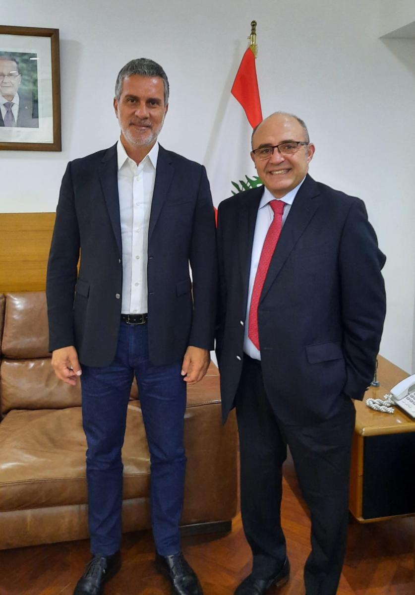 شيرين يسري مع وزير السياحة اللبناني 