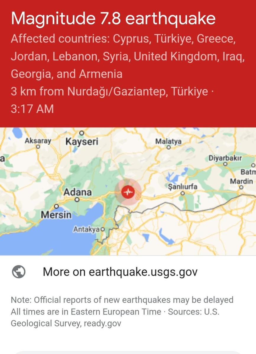 زلزال تركيا 