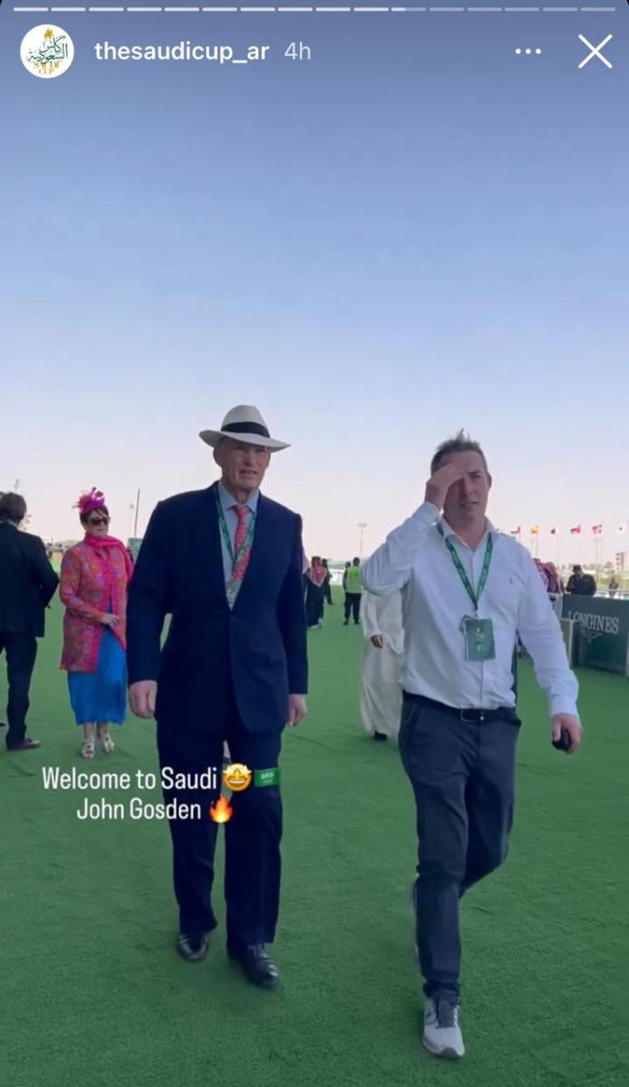 المدرب البريطاني جون غوزدين في كأس السعودية - إنستغرام