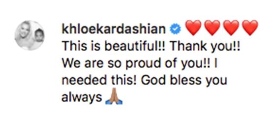 تعليق Khloe Kardashian