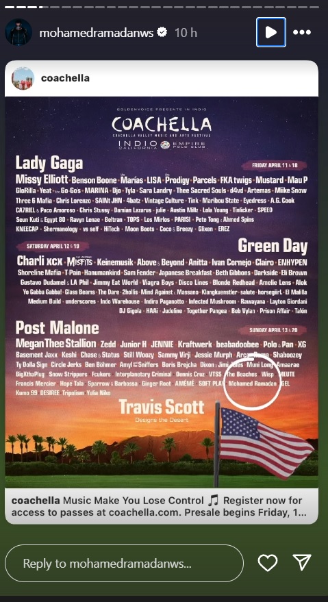 محمد رمضان في كوتشيلا Coachella