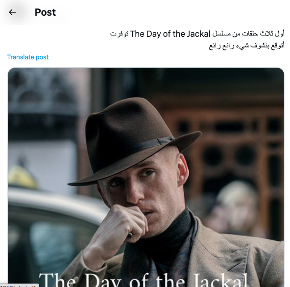 مسلسل The Day of the Jackal - ردود الأفعال