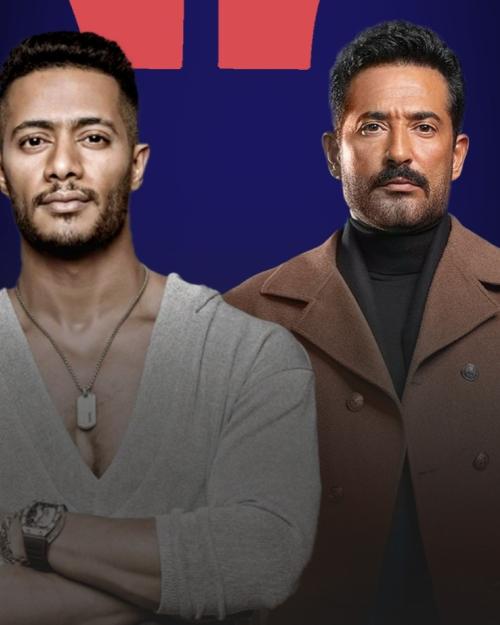 عمرو سعد و محمد رمضان - صورة معدلة