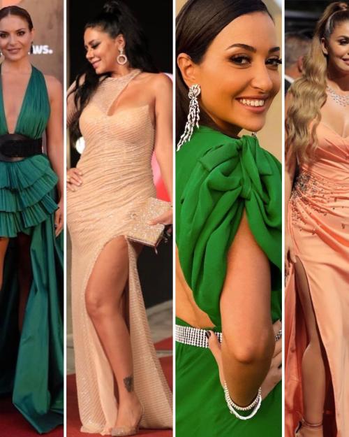 إطلالات النجوم على السجادة الحمراء في مهرجان الجونة السينمائي